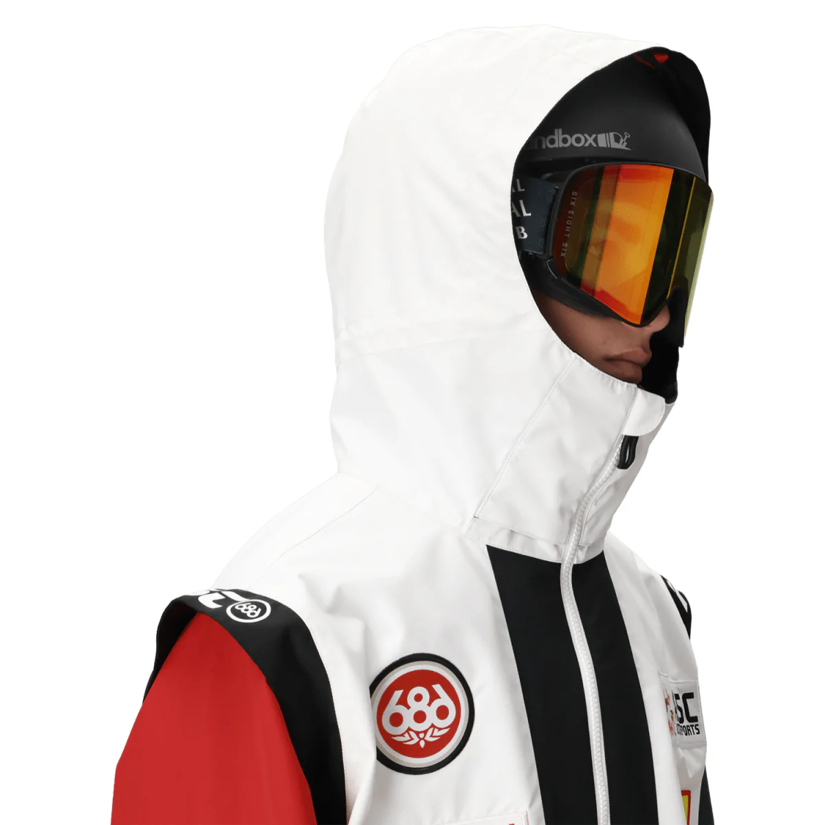 686 Anti Social Social Club Men's F1 Shell Anorak 2026 White Colorblock - Image 5