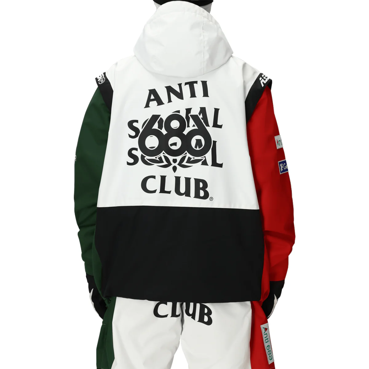 686 Anti Social Social Club Men's F1 Shell Anorak 2026 White Colorblock - Image 6