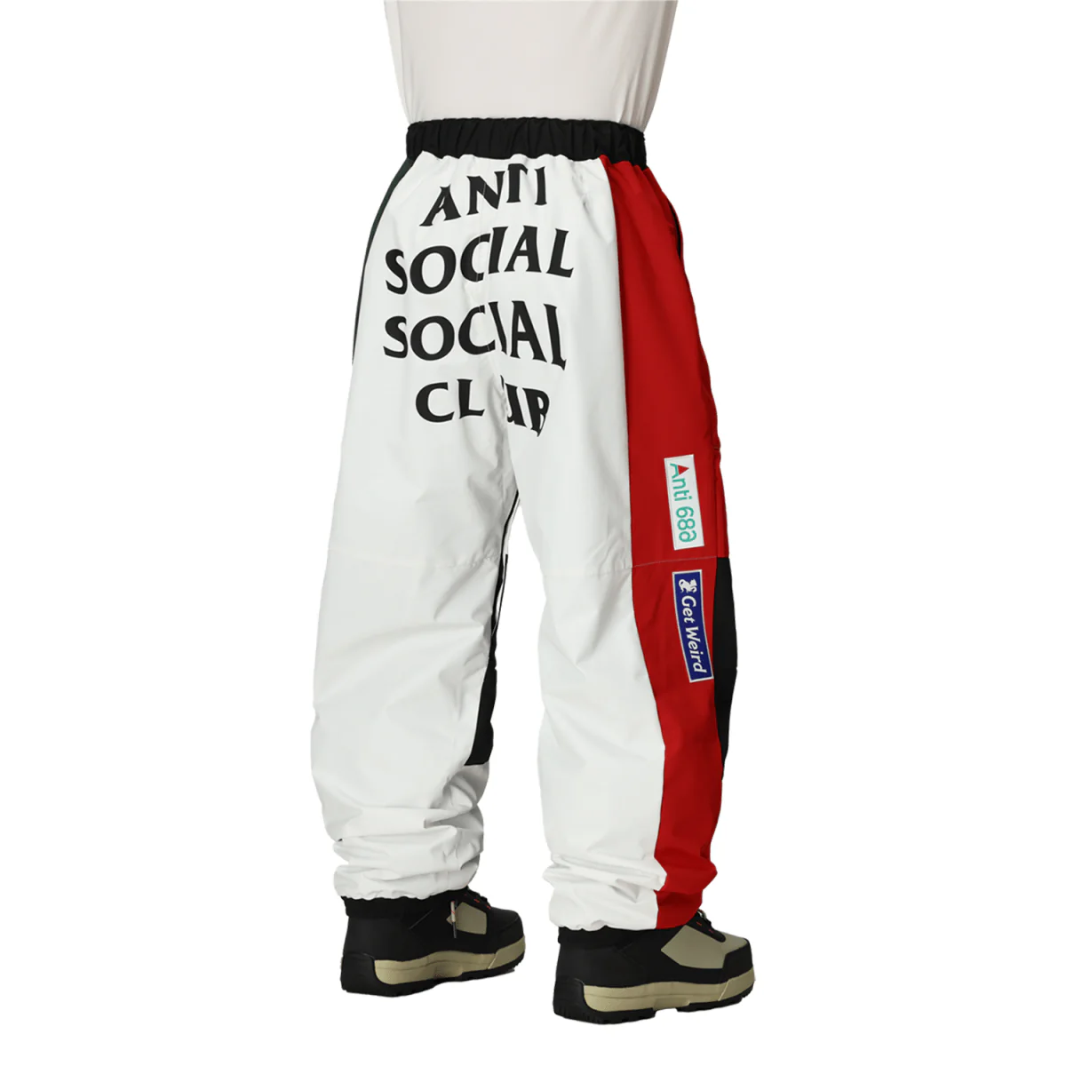 686 Anti Social Social Club  Men's F1 Shell Pant 2026 White Colorblock - Image 2