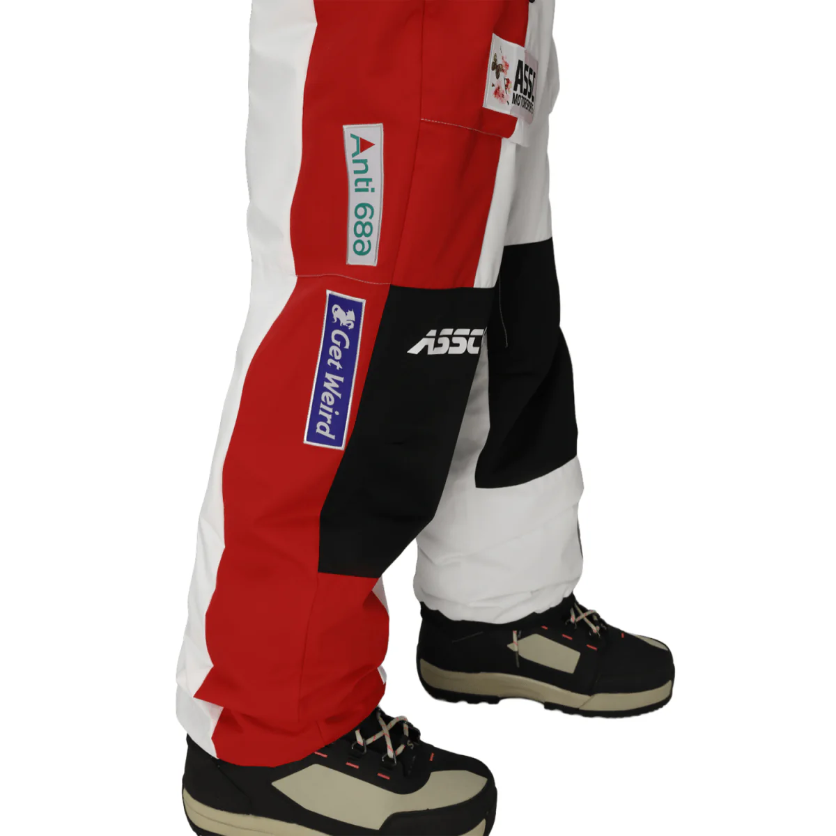 686 Anti Social Social Club  Men's F1 Shell Pant 2026 White Colorblock - Image 5