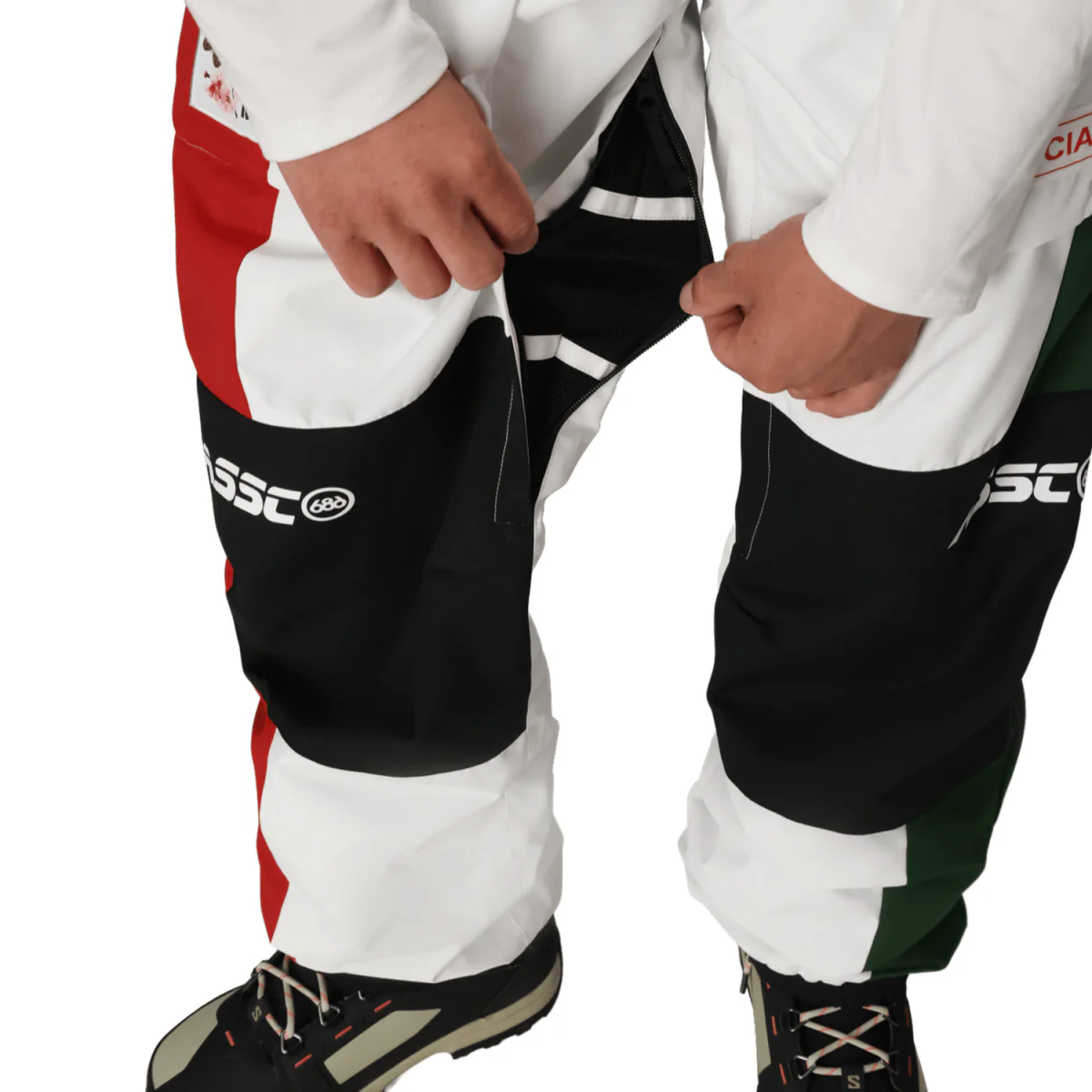 686 Anti Social Social Club  Men's F1 Shell Pant 2026 White Colorblock - Image 6