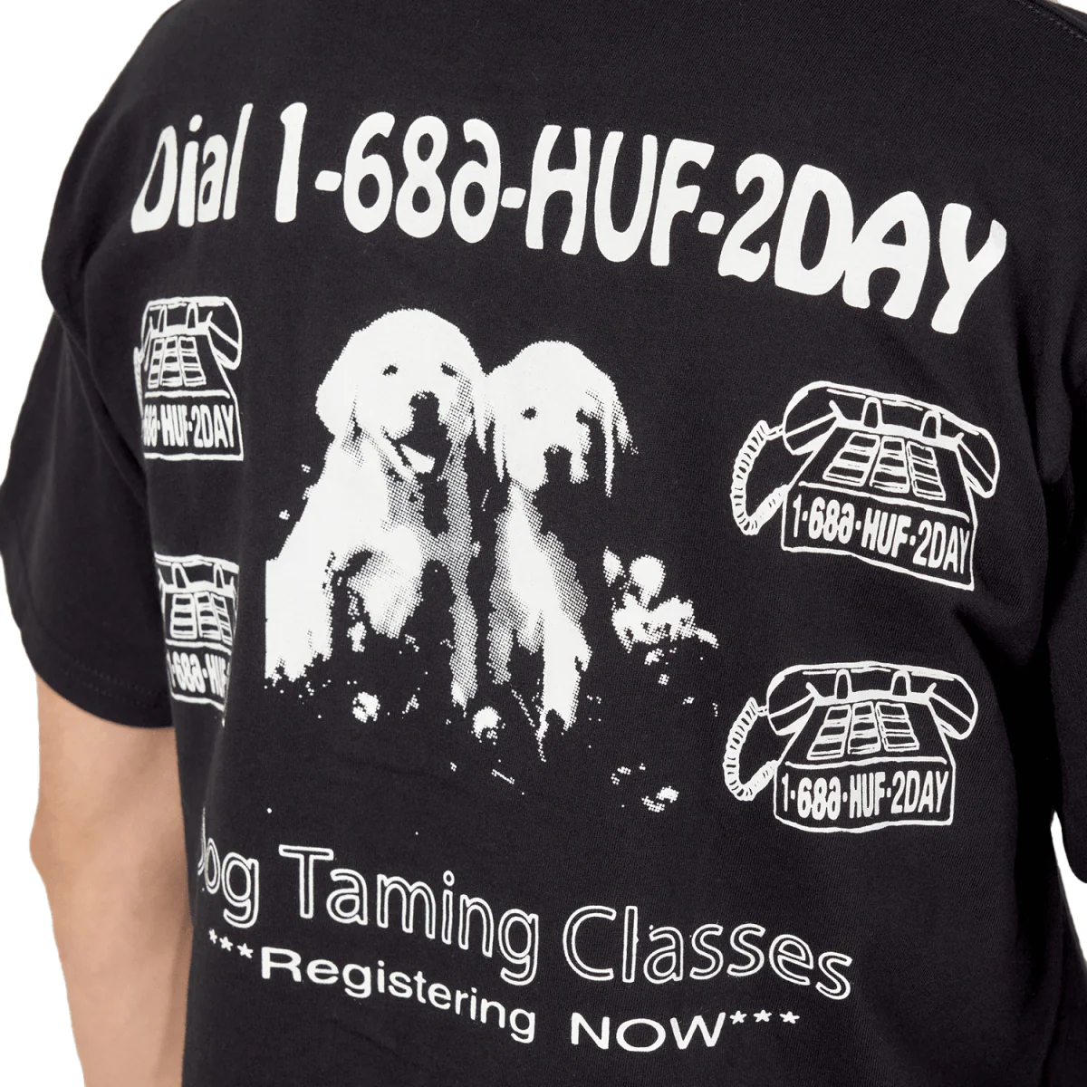 686 Huf 2 Day Heavyweight Premium Short Sleeve T-Shirt Huf Black - Image 4