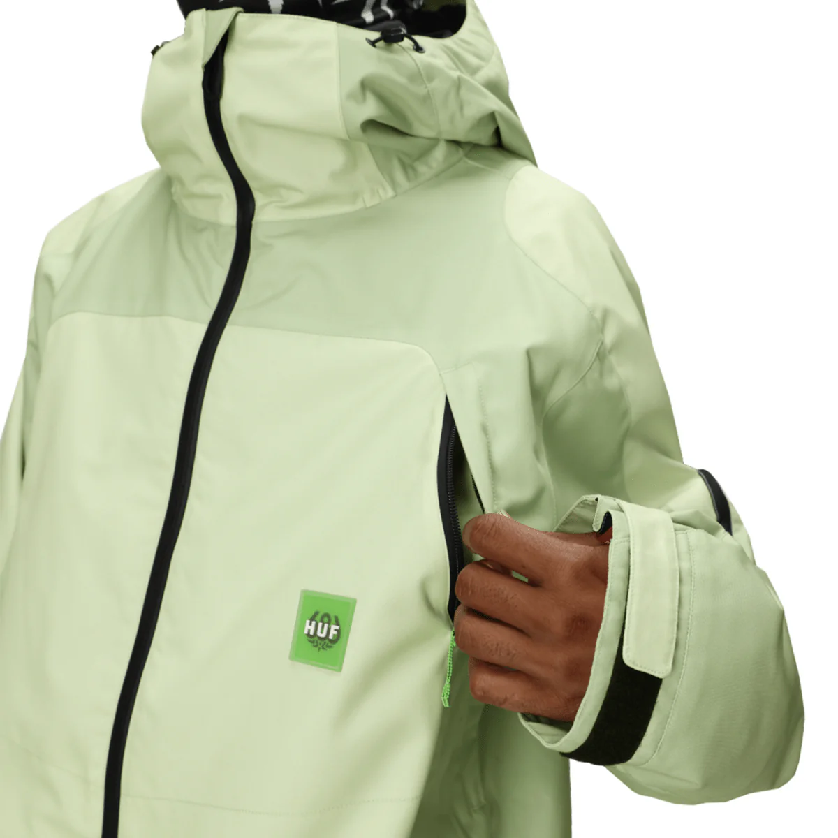 686 Huf Men's Double H Shell Jacket 2026 Huf Green Colorblock - Image 4