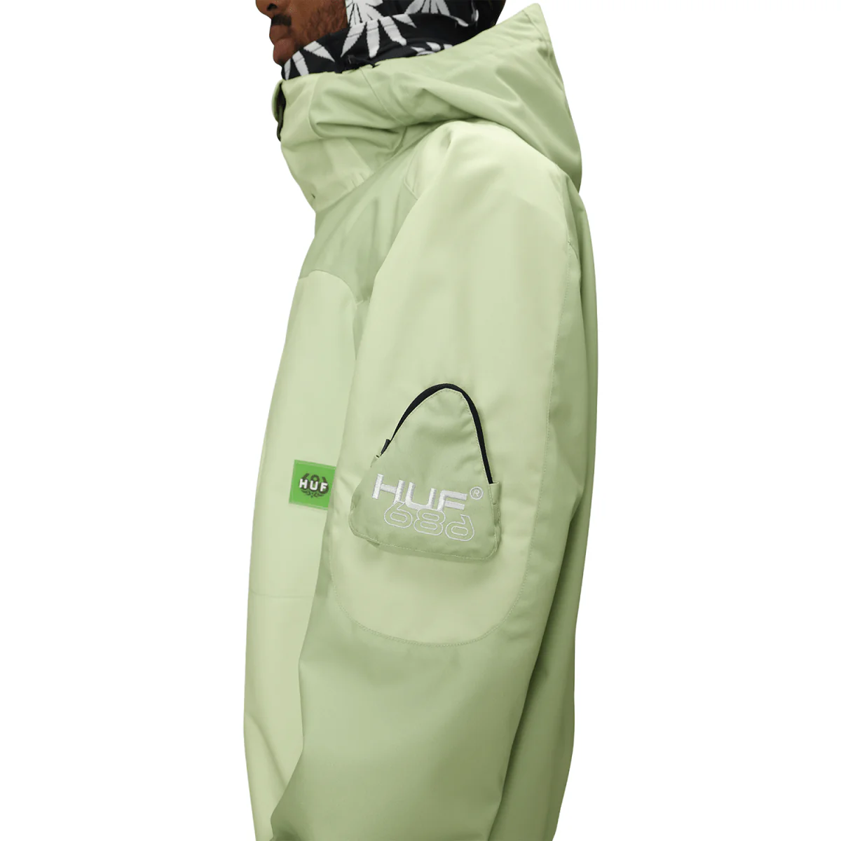 686 Huf Men's Double H Shell Jacket 2026 Huf Green Colorblock - Image 5