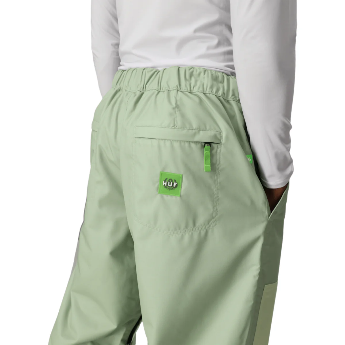 686 Huf Men's Double H Shell Pant 2026 Huf Green Colorblock - Image 4