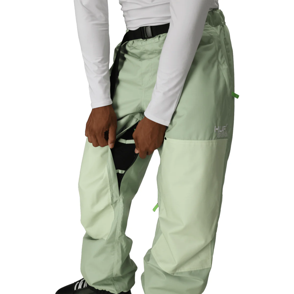 686 Huf Men's Double H Shell Pant 2026 Huf Green Colorblock - Image 5