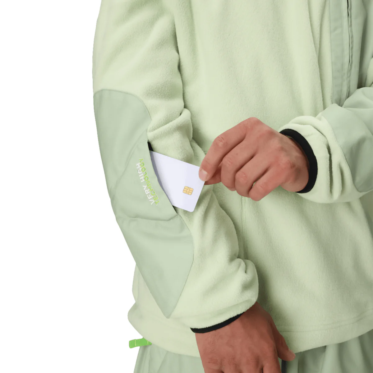 686 Huf  Men's Fleece Crewneck 2026 Green Colorblock - Image 5