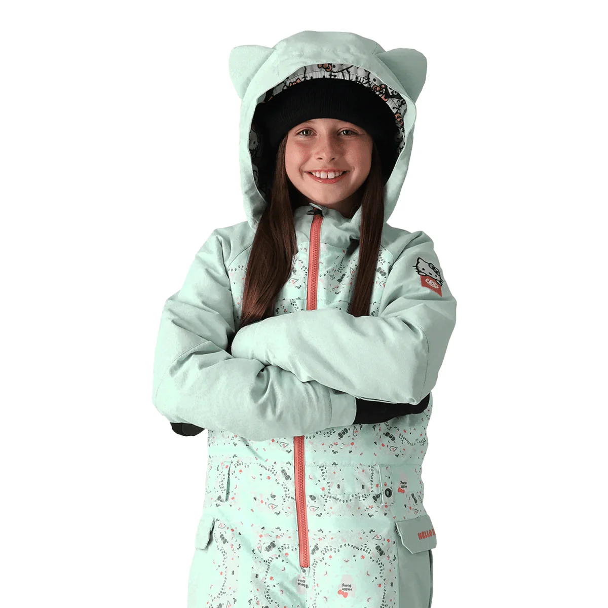 686 Kids Shine Insulated One-Piece 2025 Hello Kitty Seaglass Bandana - Image 3