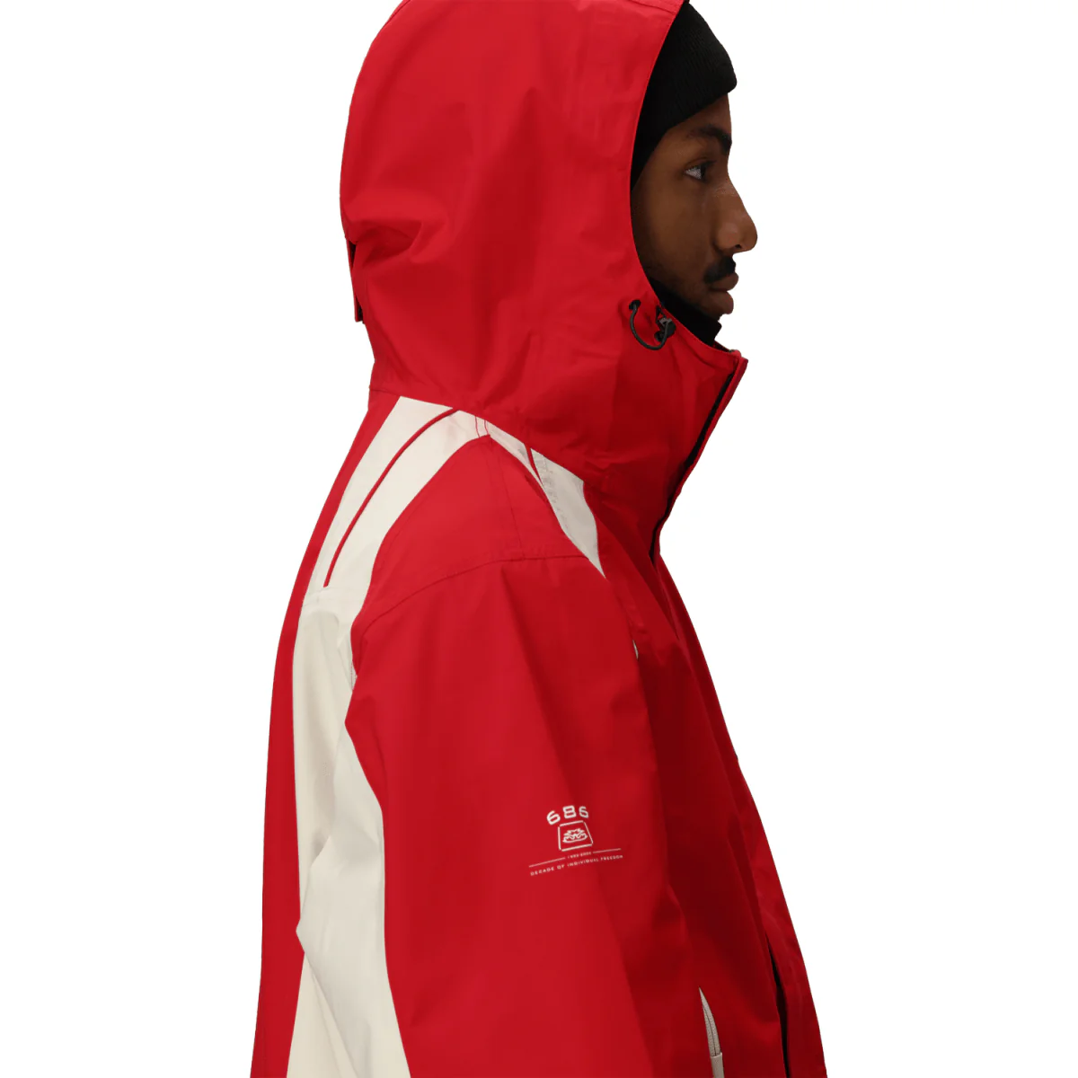 686 Men's 2002 X3 Shell Jacket 2026 True Red Colorblock - Image 4