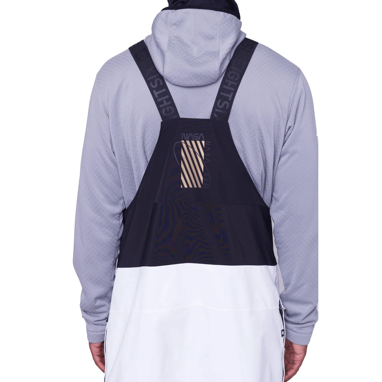 686 Mens Exploration Bib Pant 2024 NASA White Black - Image 2