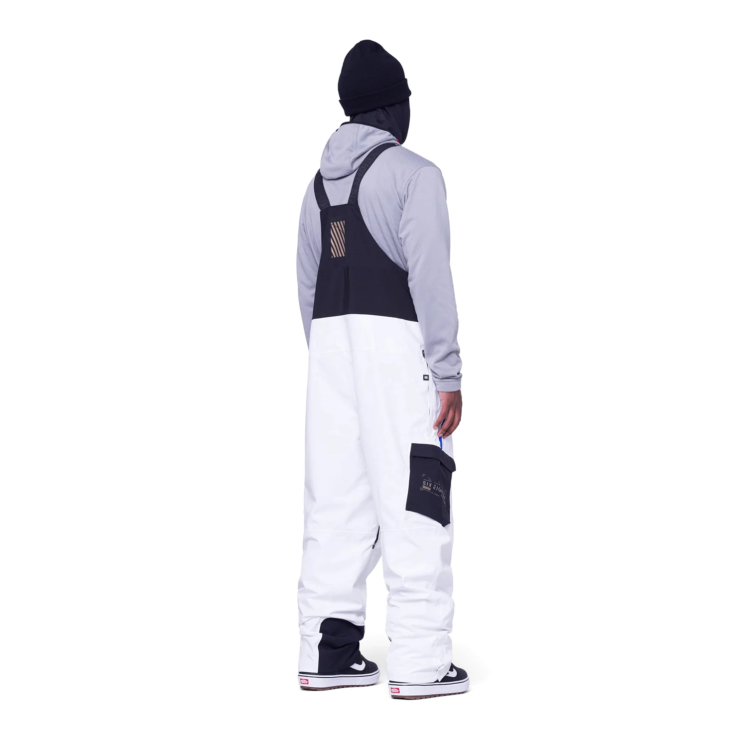 686 Mens Exploration Bib Pant 2024 NASA White Black - Image 3