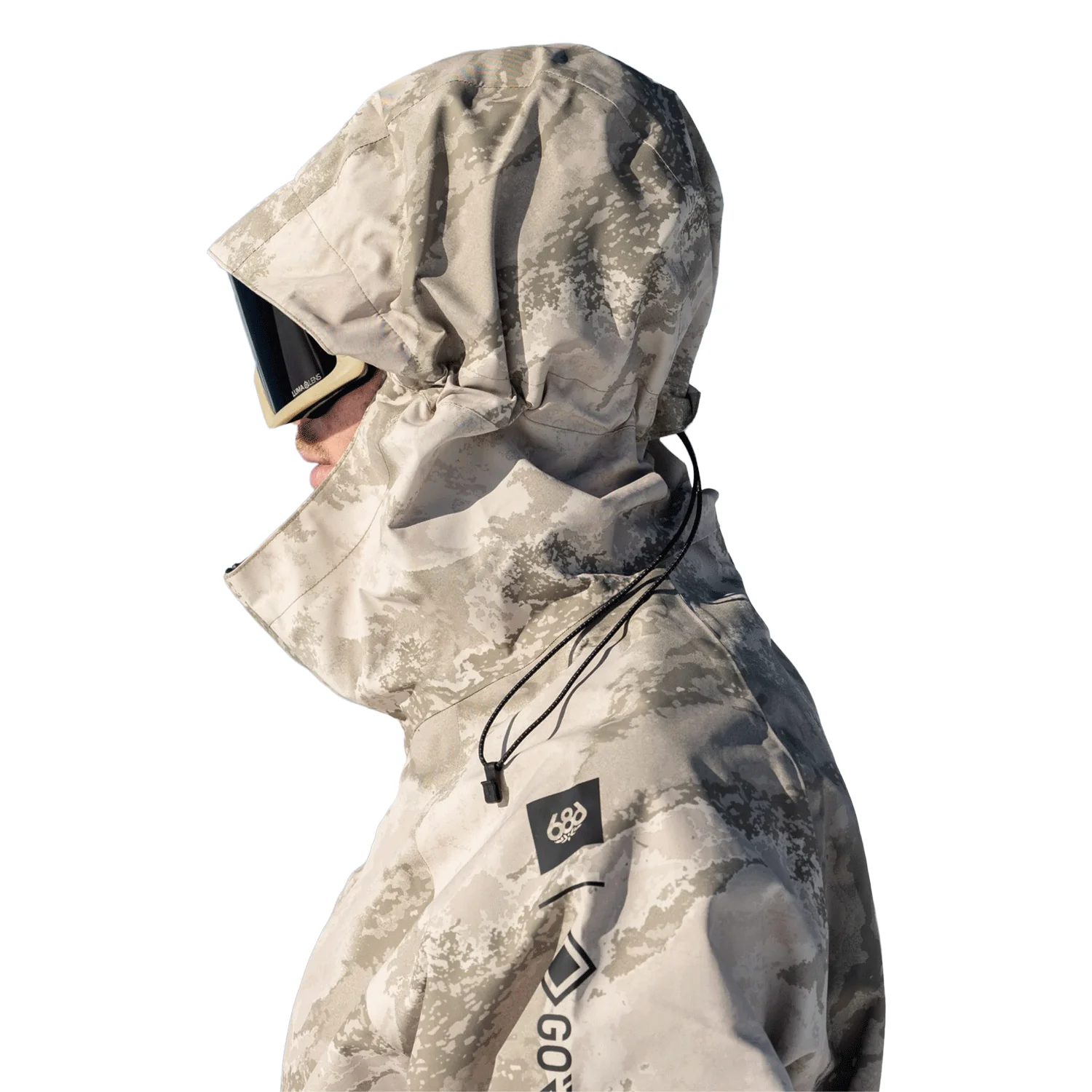 686 Men's Gore-Tex Core Shell Jacket 2026 Limestone Hemisphere Print - Image 2