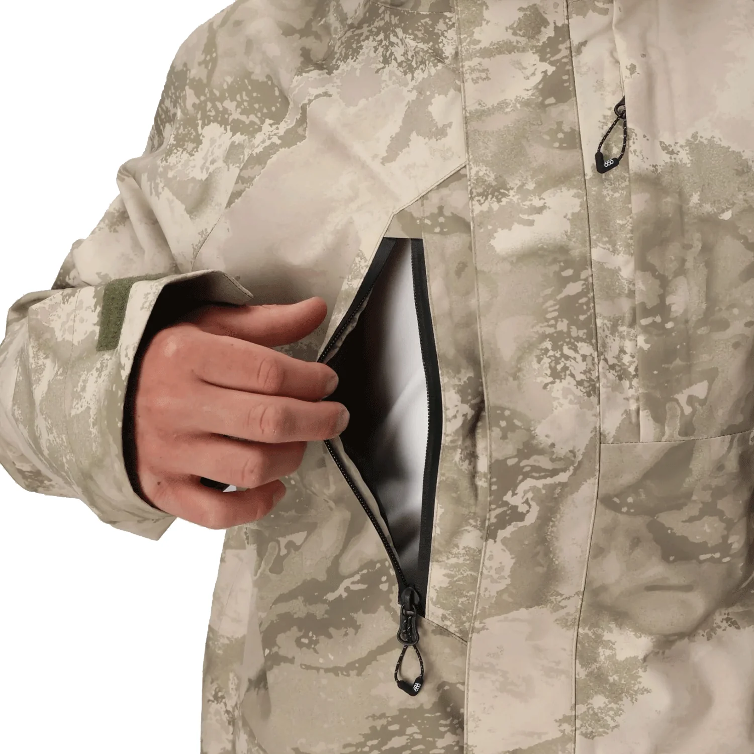 686 Men's Gore-Tex Core Shell Jacket 2026 Limestone Hemisphere Print - Image 3