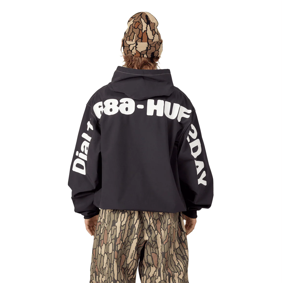 686 Men's Waterproof Team Hoodie 2025 Huf Black - Image 2