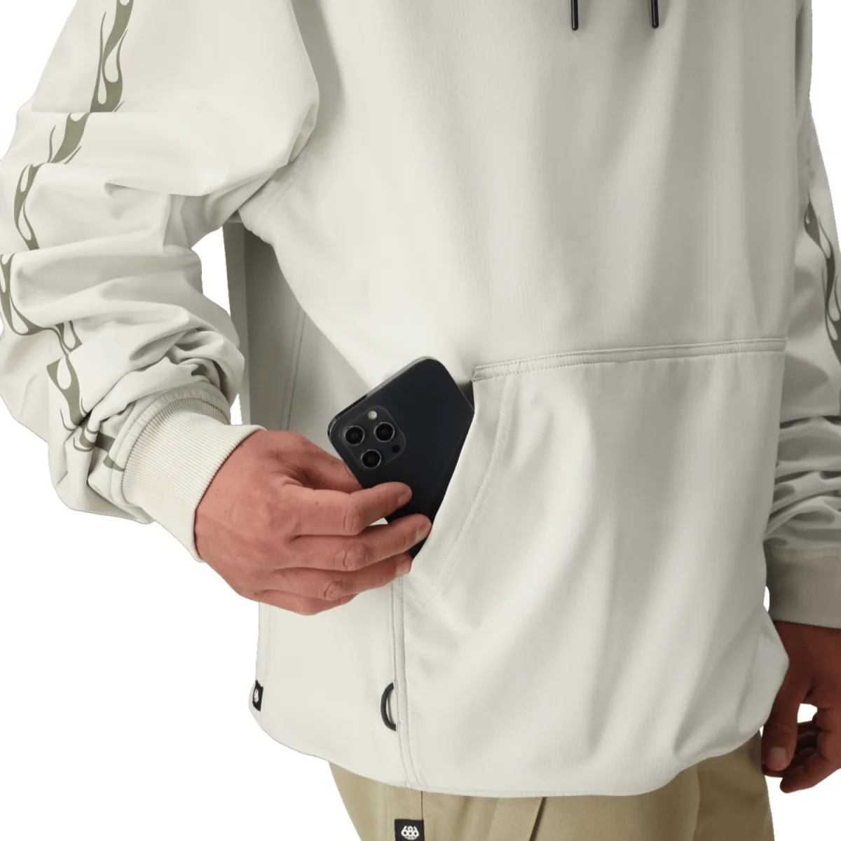 686 Men's Waterproof Team Hoody 2026 Limestone - Image 5