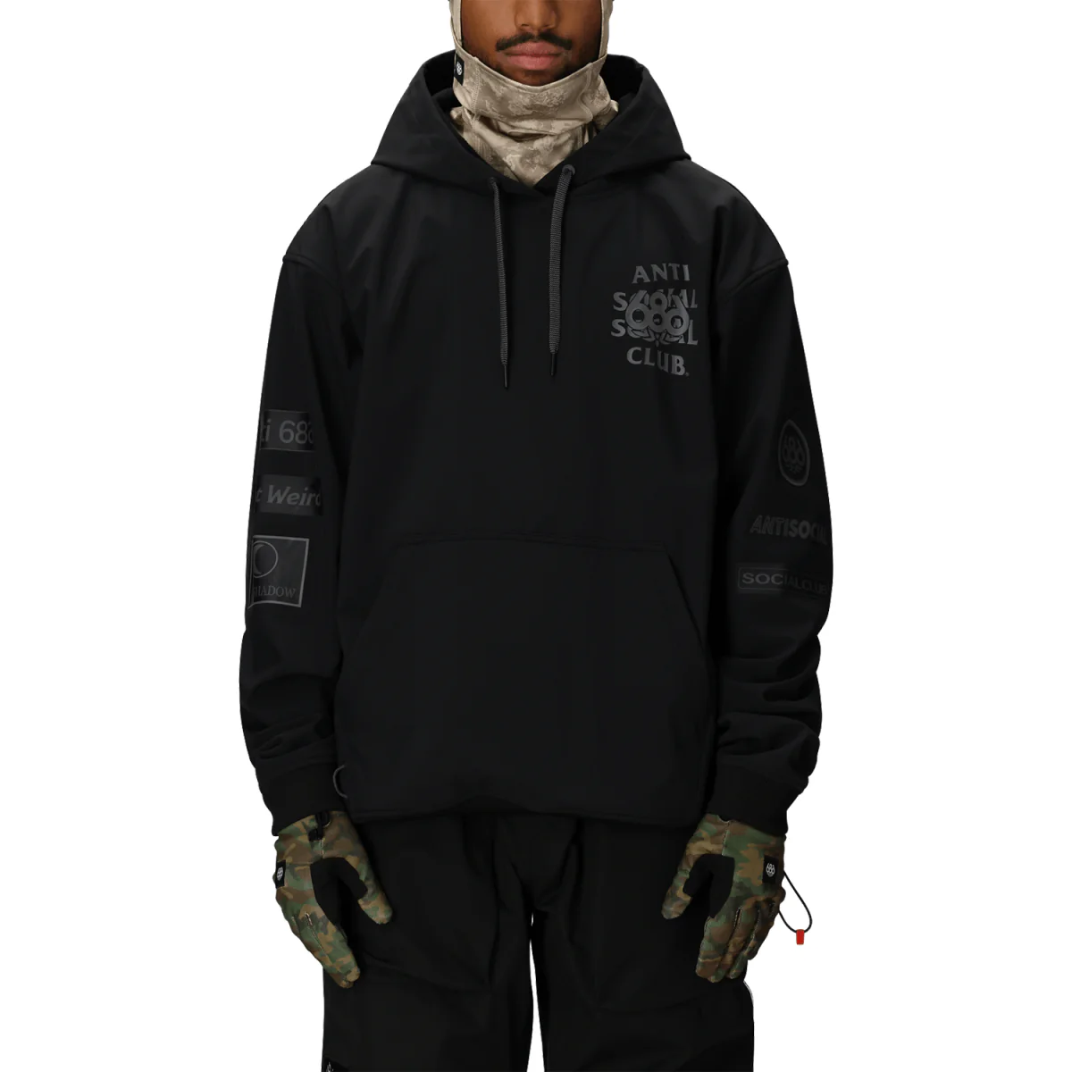 686 Waterproof Anti Social Social Club Men's F1 Hoody 2026 Black - Image 2