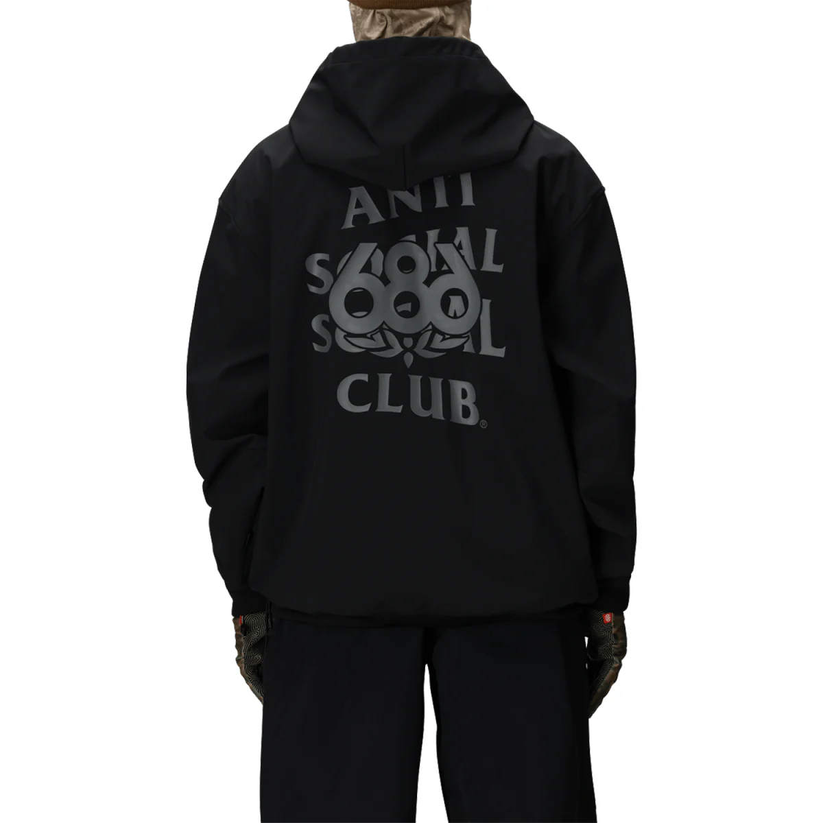 686 Waterproof Anti Social Social Club Men's F1 Hoody 2026 Black - Image 3