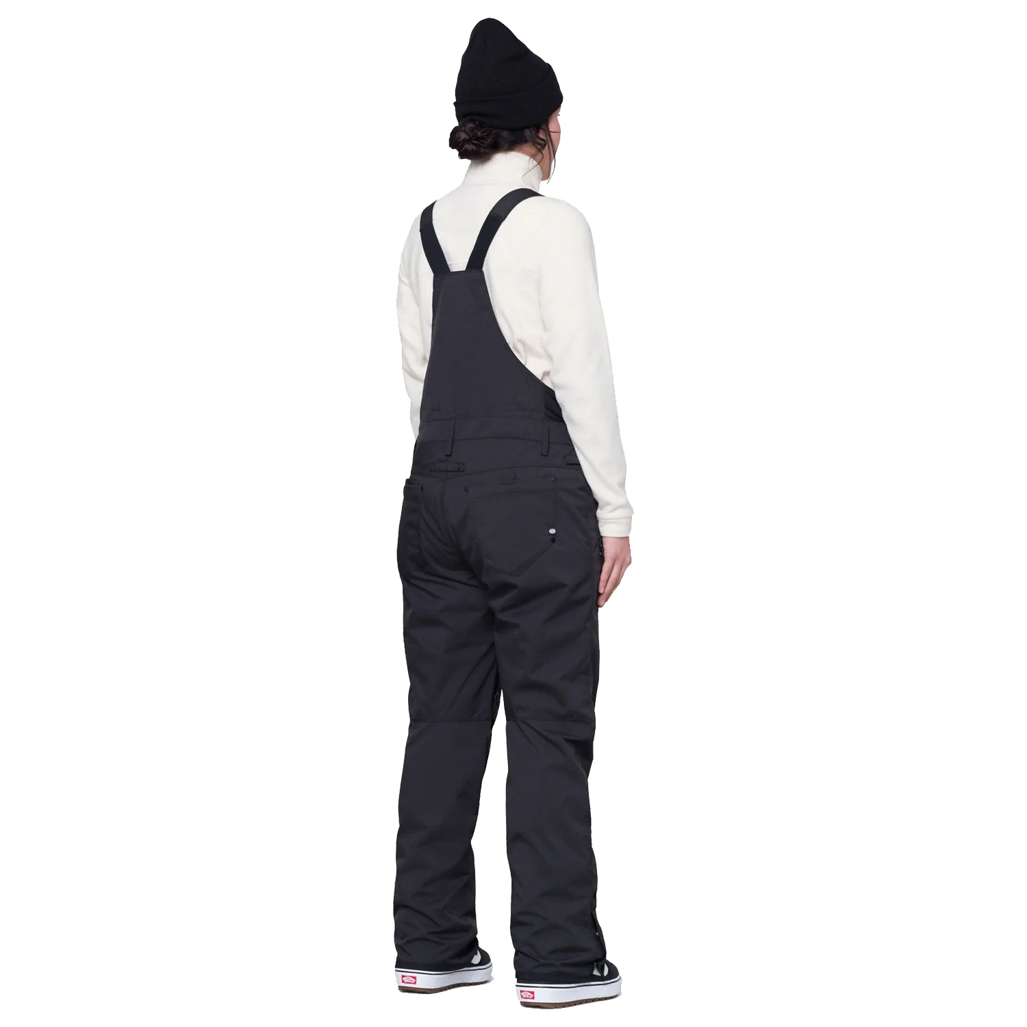 686 Women's Black Magic Bib Pant 2024 Black Geo Jacquard - Image 2