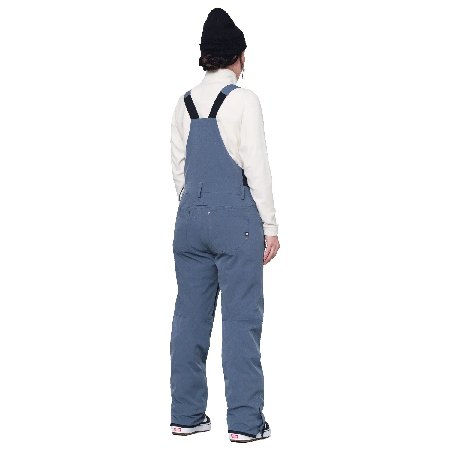 686 Women's Black Magic Bib Pant 2024 Indigo Denim - Image 2