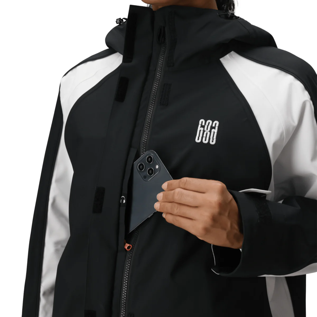 686 Women's Hologram Shell Jacket 2026 Black Colorblock - Image 4