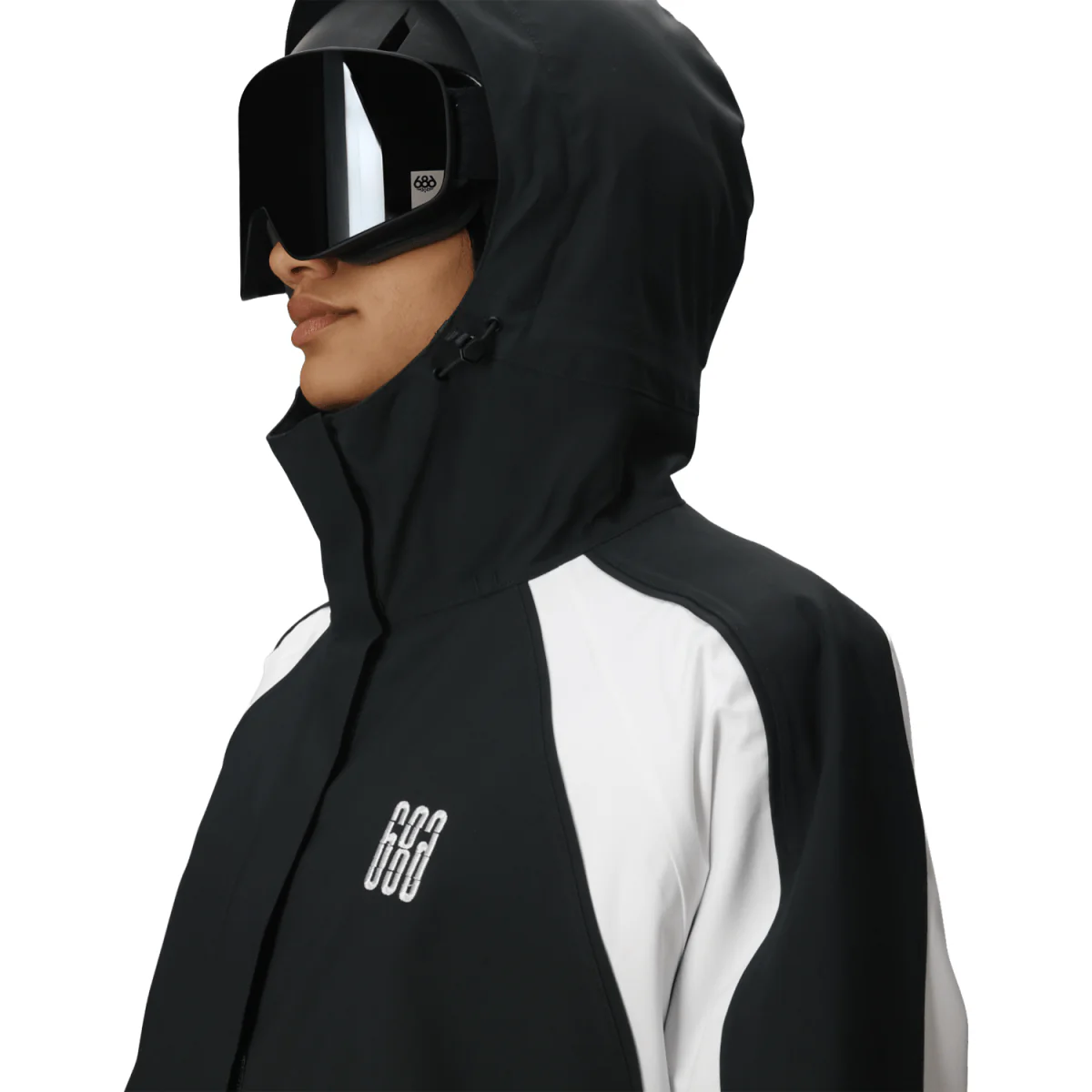 686 Women's Hologram Shell Jacket 2026 Black Colorblock - Image 6