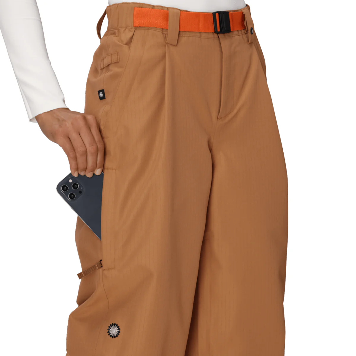 686 Women's Outline Shell Pant 2026 Caramel Ripstop - Image 4