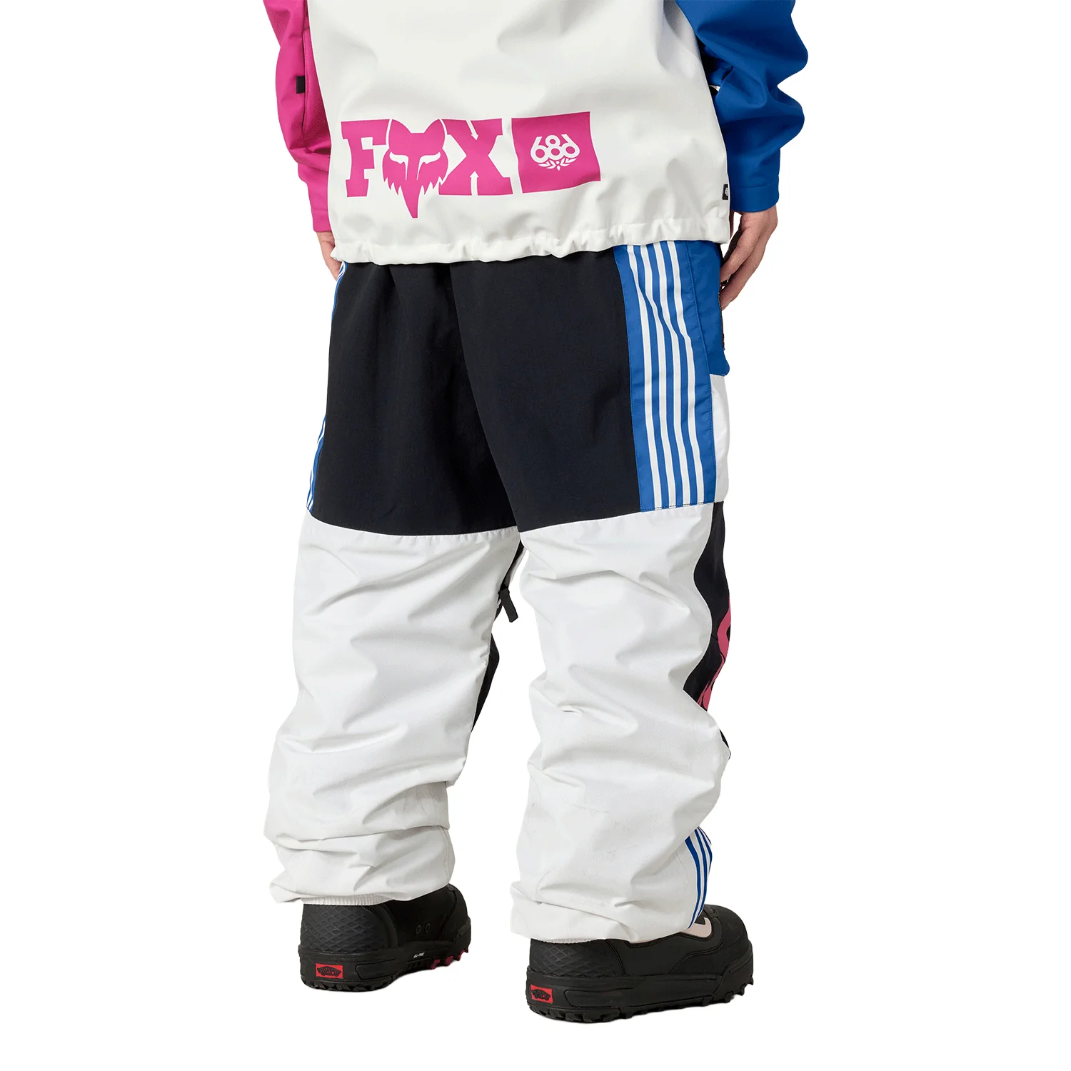 686 x Fox Men's Shell Pant 2026 Fox White Colourblock - Image 3