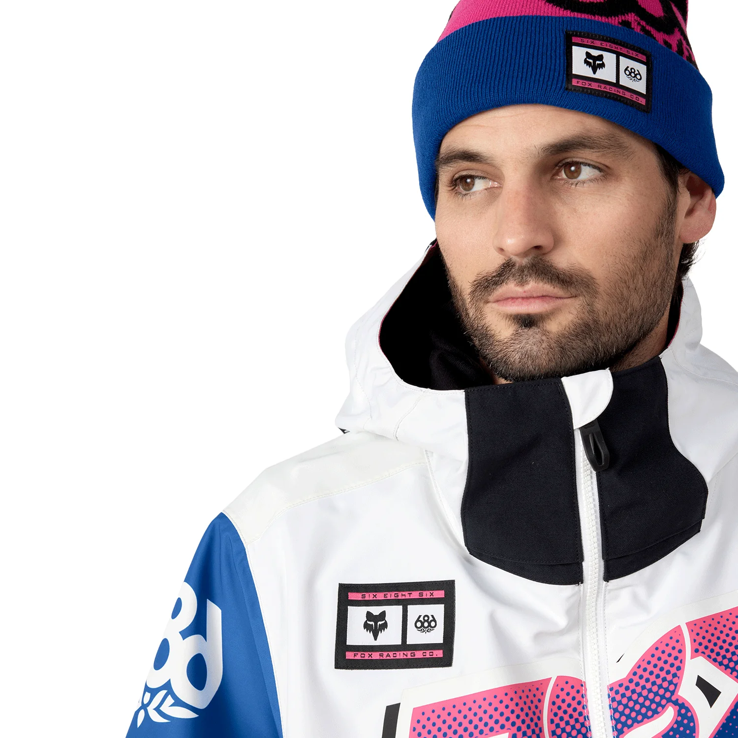 686 x Fox Shell Anorak 2026 Fox White Colourblock - Image 3