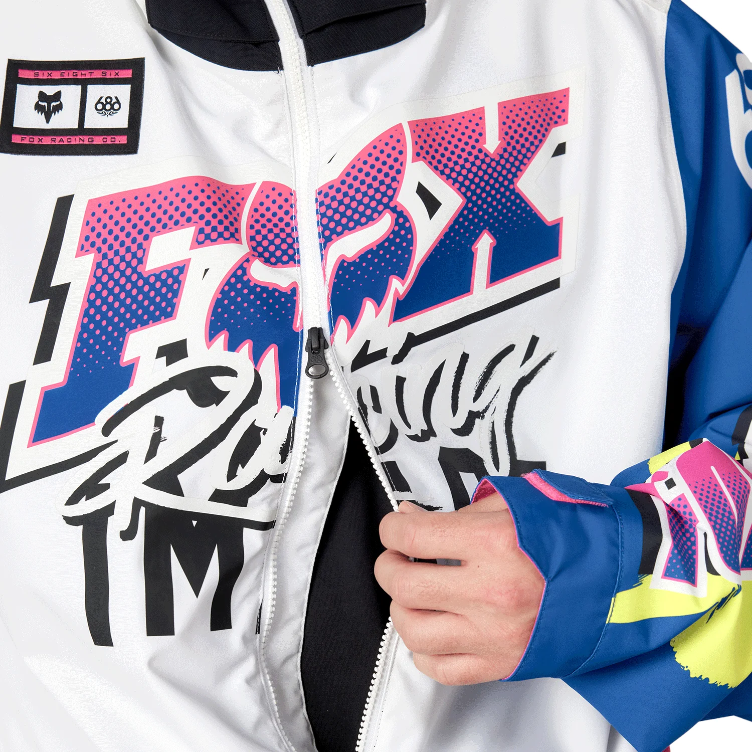 686 x Fox Shell Anorak 2026 Fox White Colourblock - Image 6