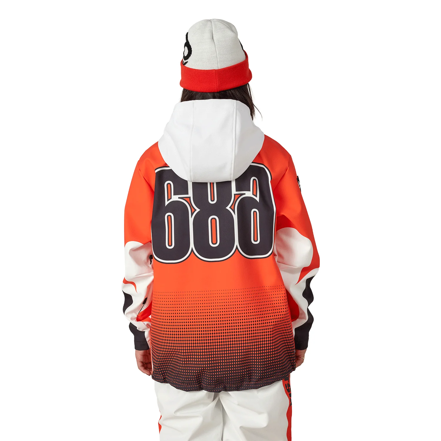 686 x Fox Women's 97 Waterproof Hoody 2026 Fox Flare Colourblock - Image 2