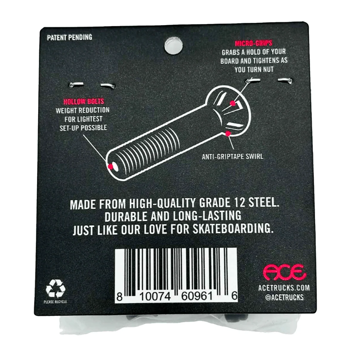 Ace AF1 Hollow Bolts/Hardware 1" - Image 2