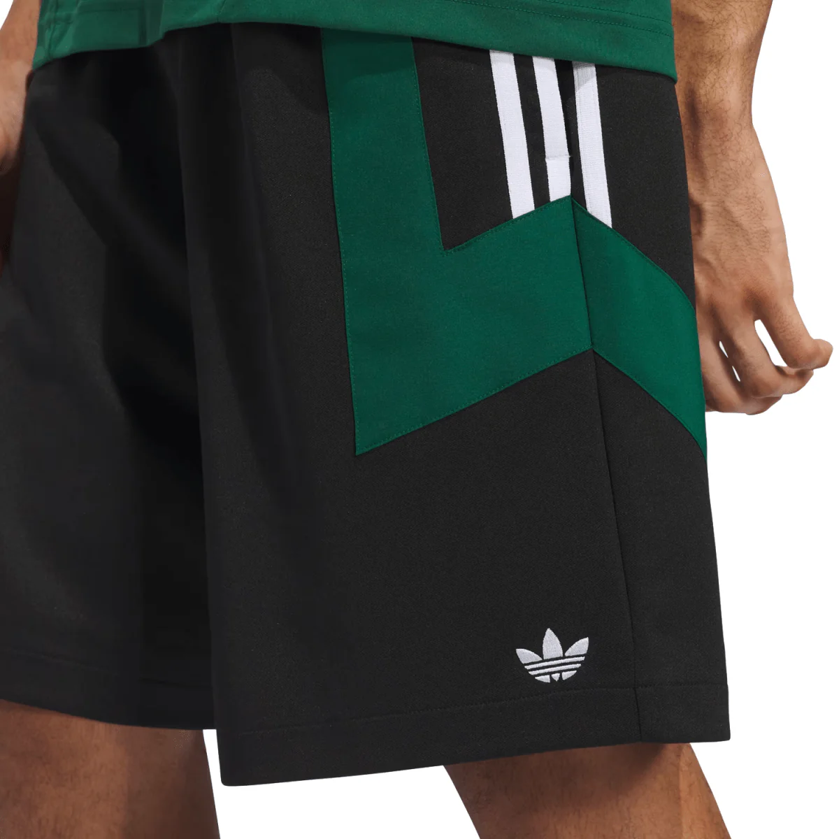 Adidas Football Short Black/Dark Green/White - Image 3