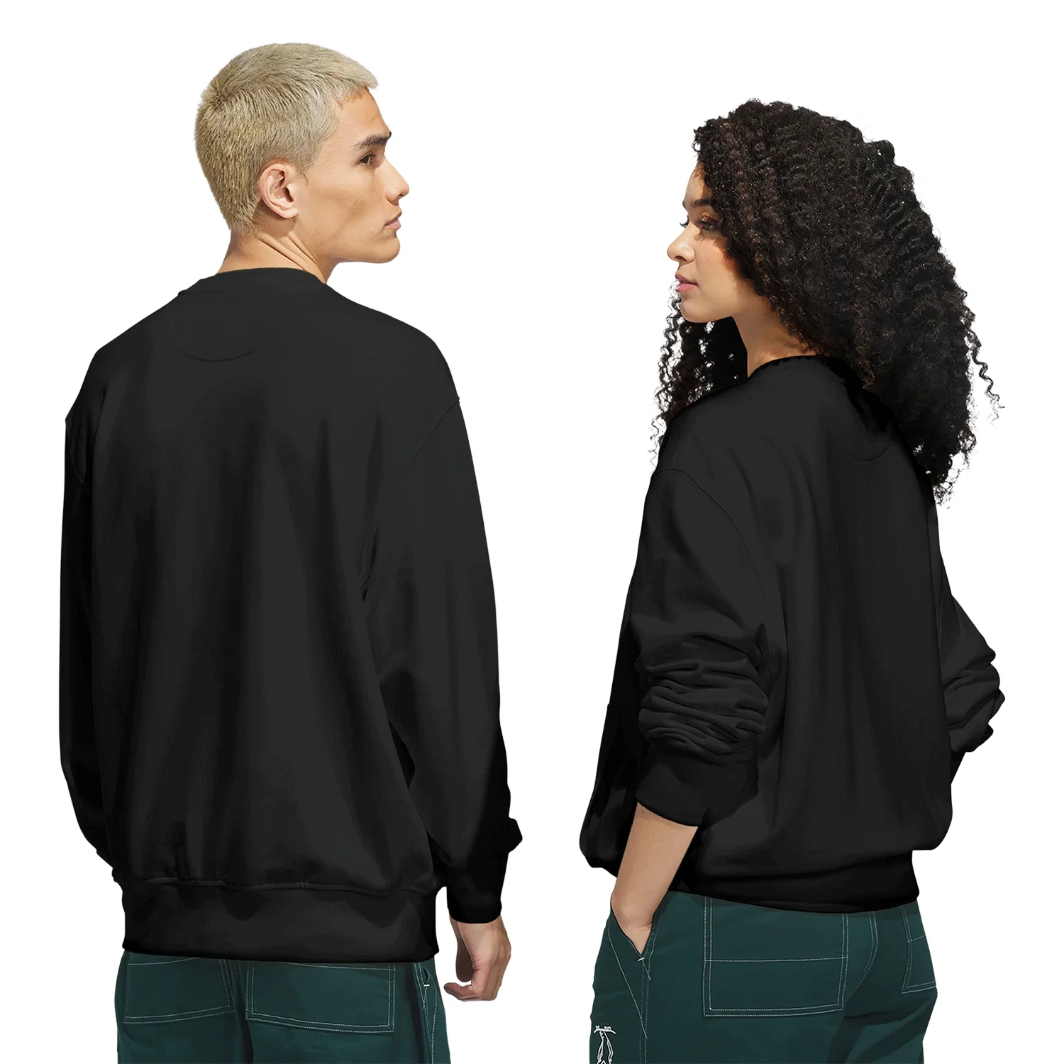 Adidas Gonz Crewneck Sweater Black/Aurora Ivy - Image 2