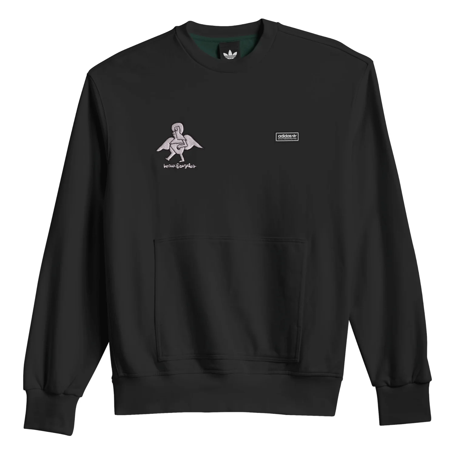 Adidas Gonz Crewneck Sweater Black/Aurora Ivy - Image 4