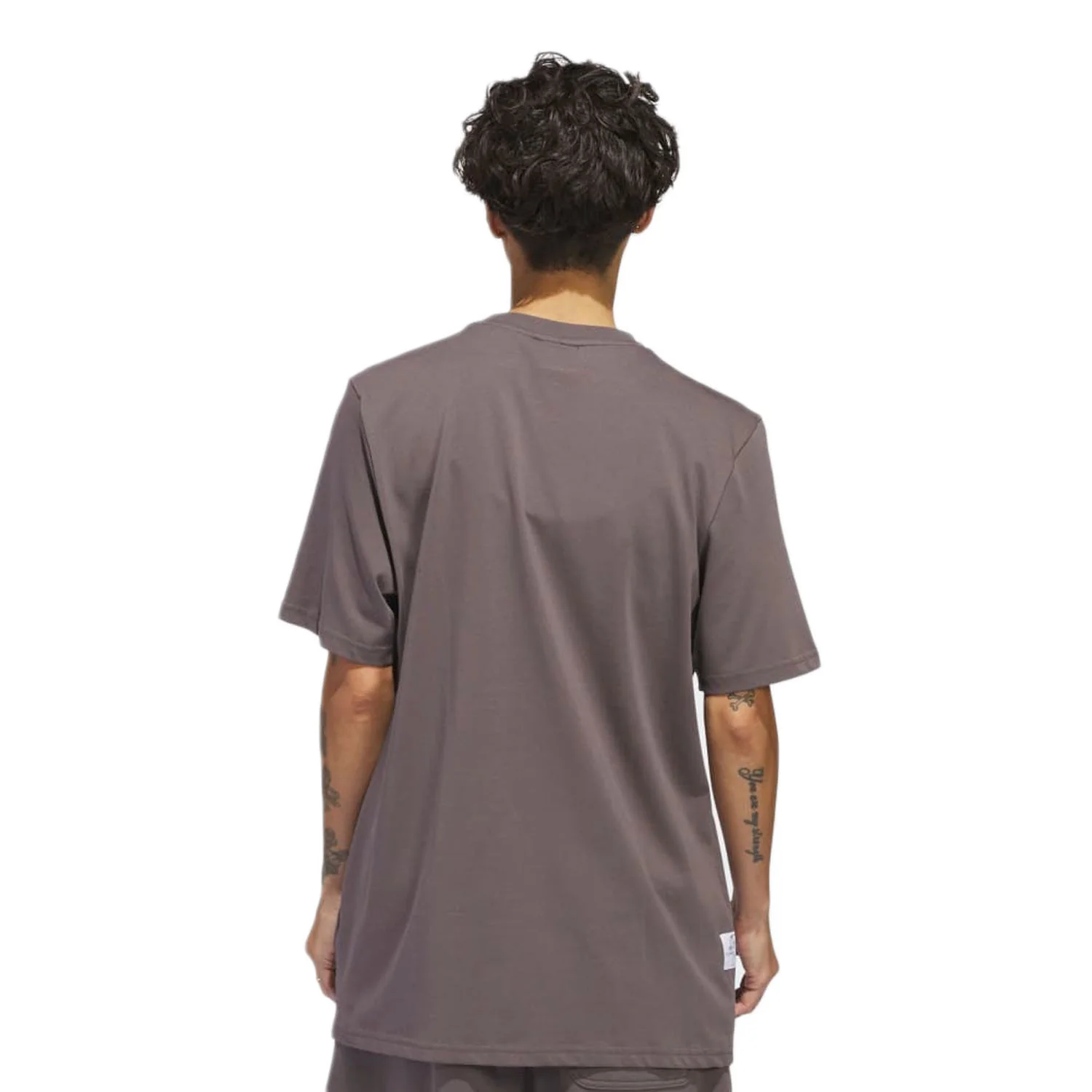 Adidas Men's Featherweight Shmoofoil T Shirt Charcoal/White - Image 2