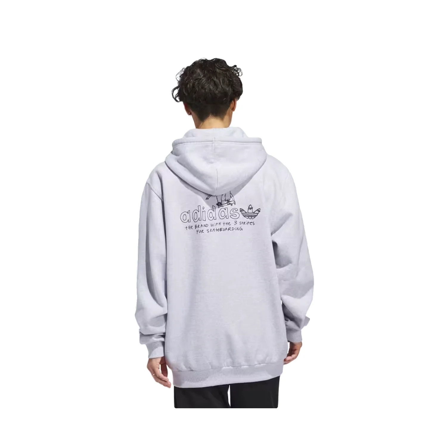 Adidas Men's Henry Jones Hoodie Grey/Black - Image 2