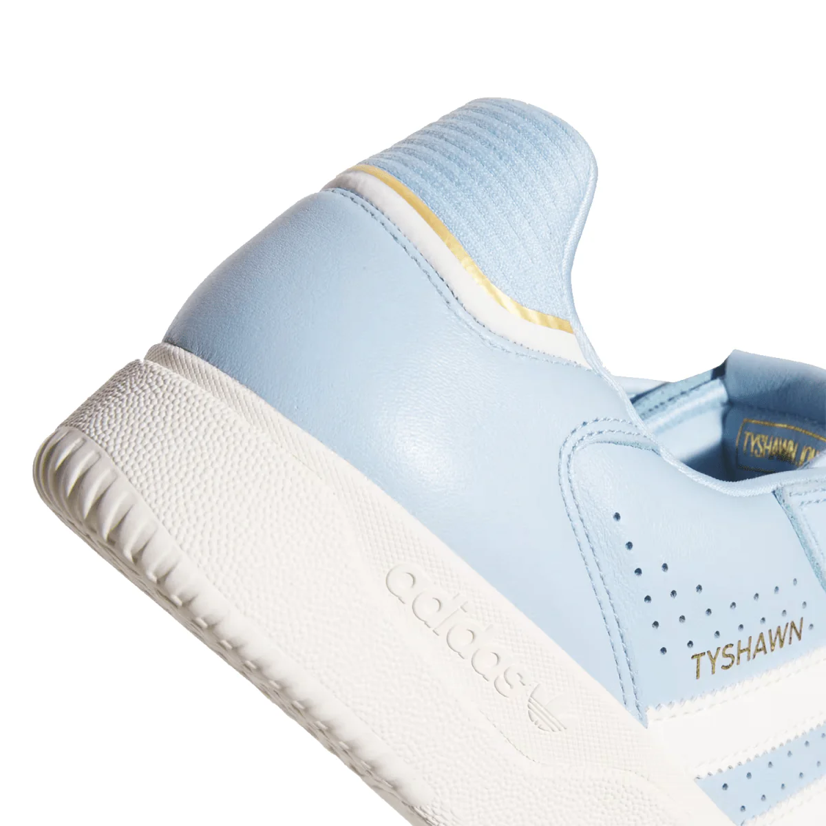 Adidas Men's Tyshawn Low Shoe Clear Sky/Chalk White/Gold Metallic - Image 3