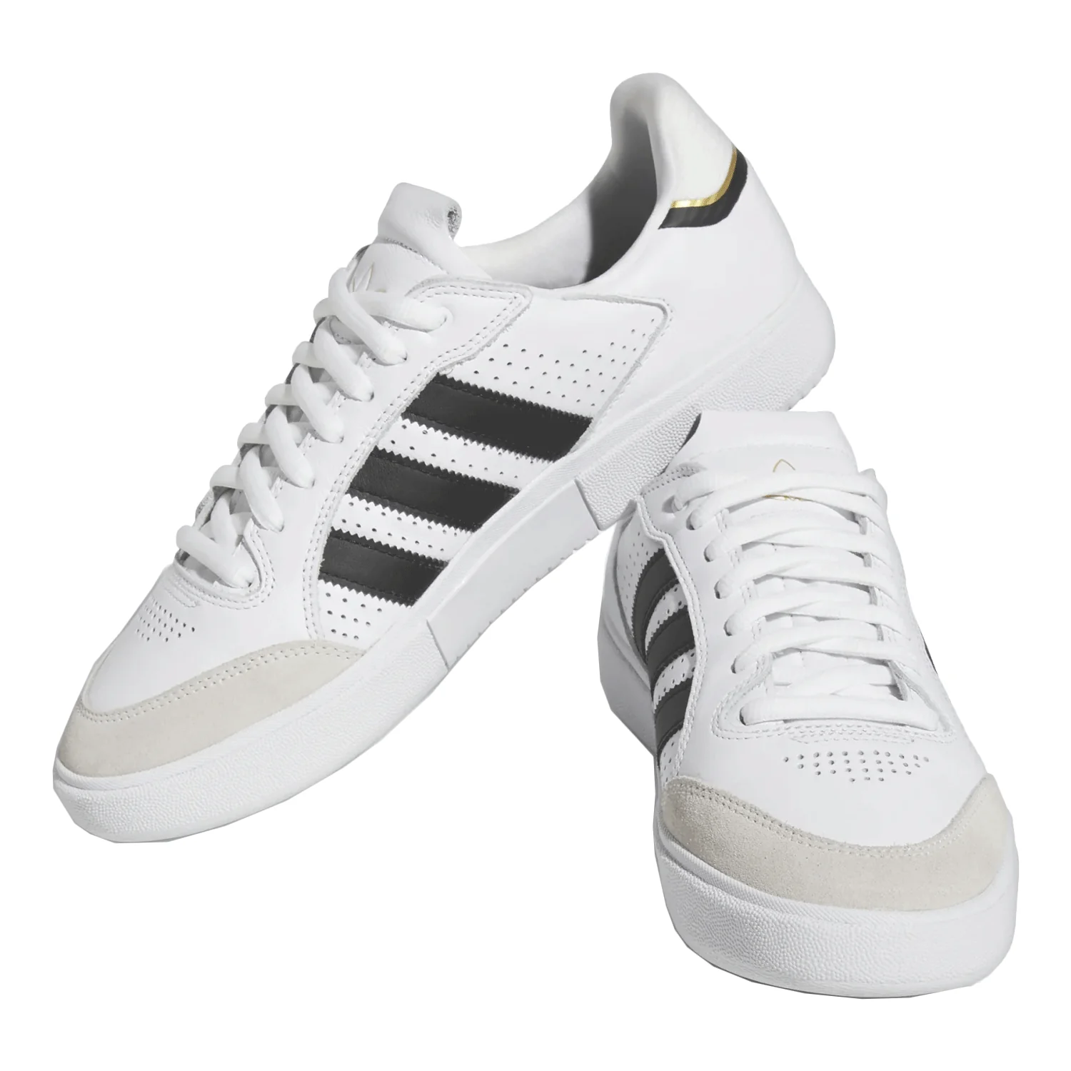 Adidas Men's Tyshawn Low Shoes Cloud White/Core Black/Gold Metallic - Image 2