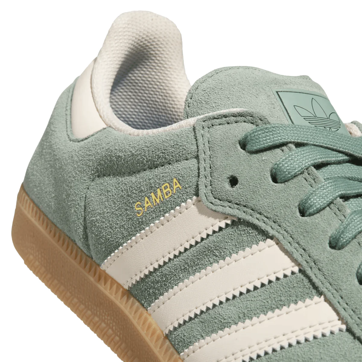 Adidas Samba Adv Shoe Silver Green/Wonder White/Gold Metallic - Image 4