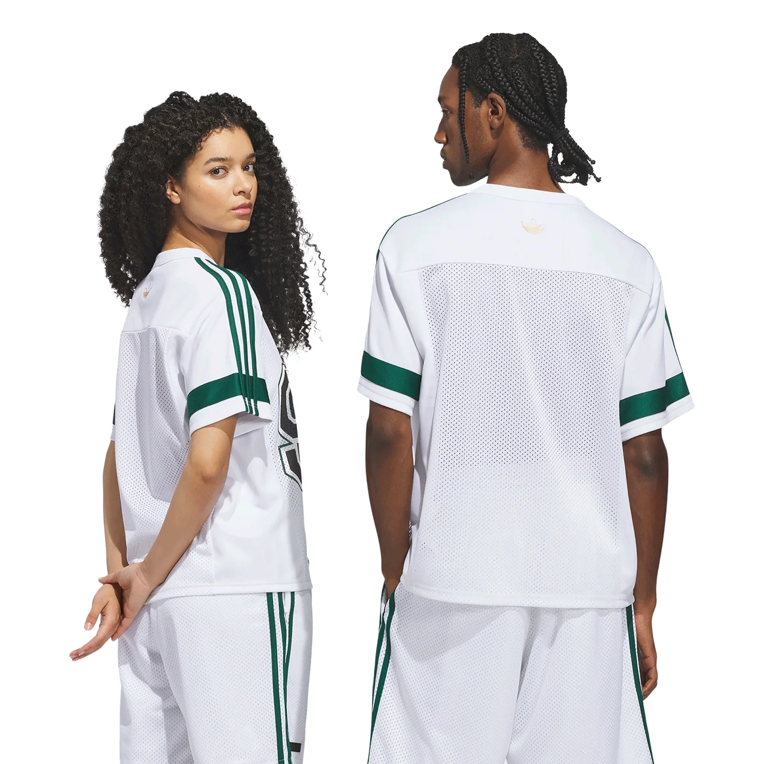 Adidas Tyshawn Jersey White/Ice Gold Met/Collegiate Green - Image 2