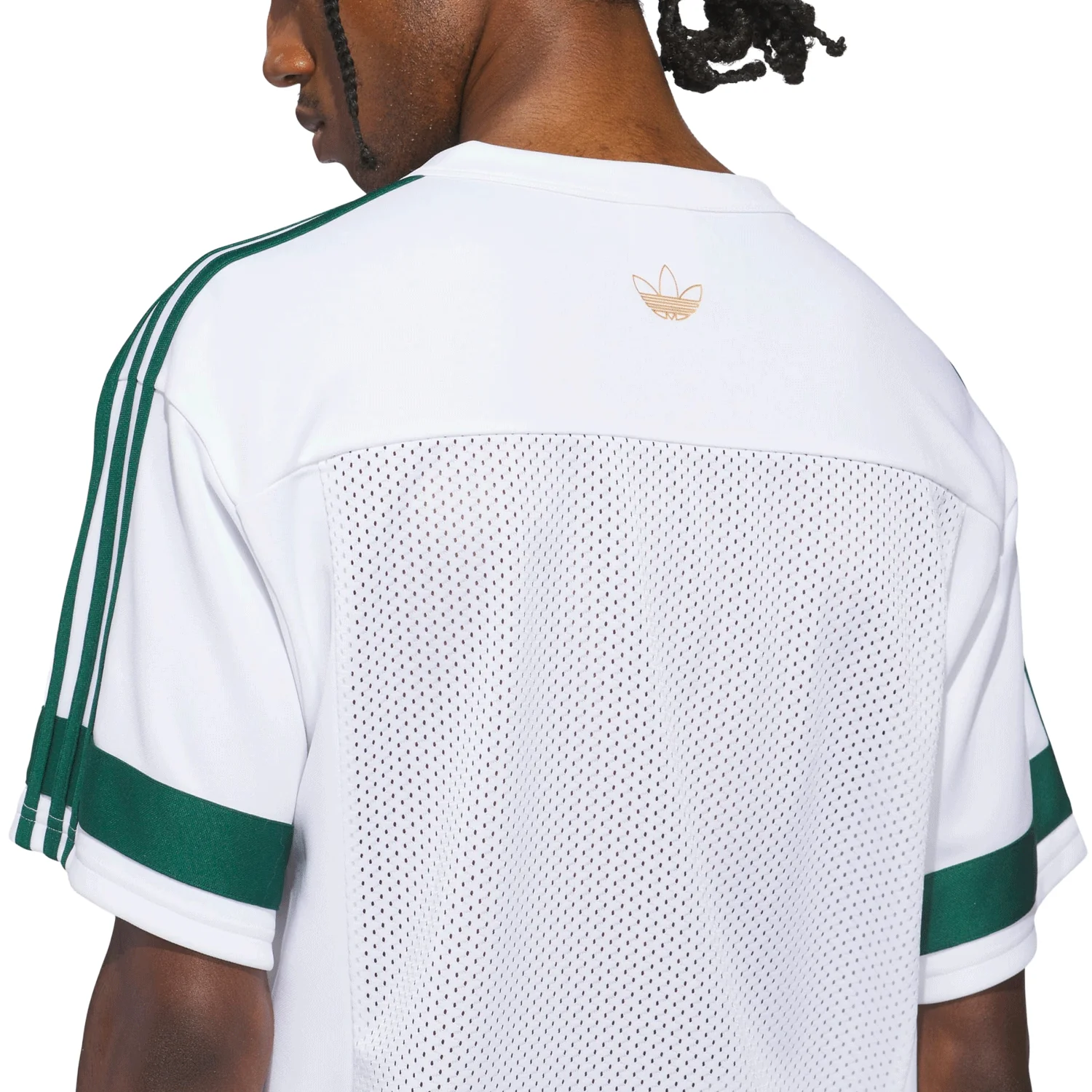 Adidas Tyshawn Jersey White/Ice Gold Met/Collegiate Green - Image 4