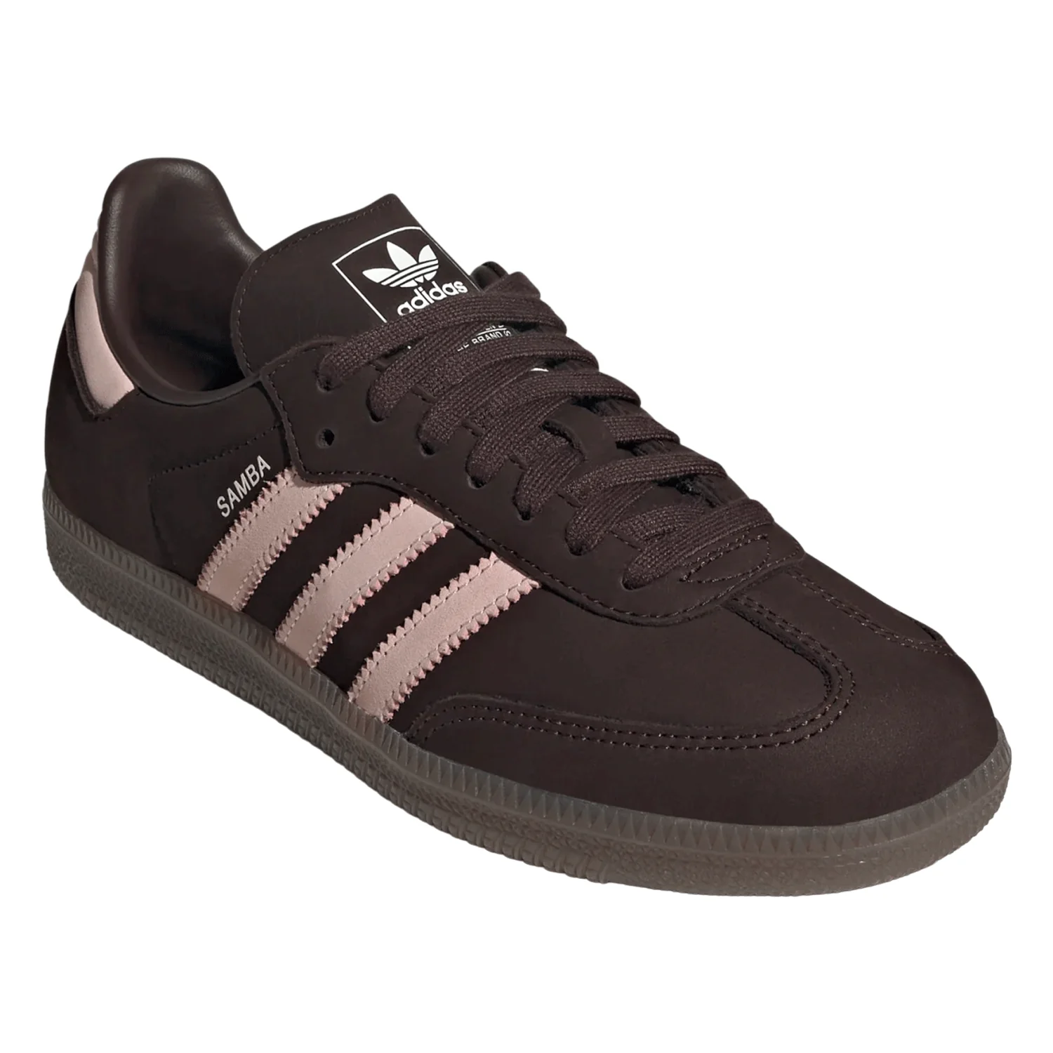 Adidas Women's Samba OG Shoe Aurora Coffee / Sandy Pink / Cloud White - Image 2