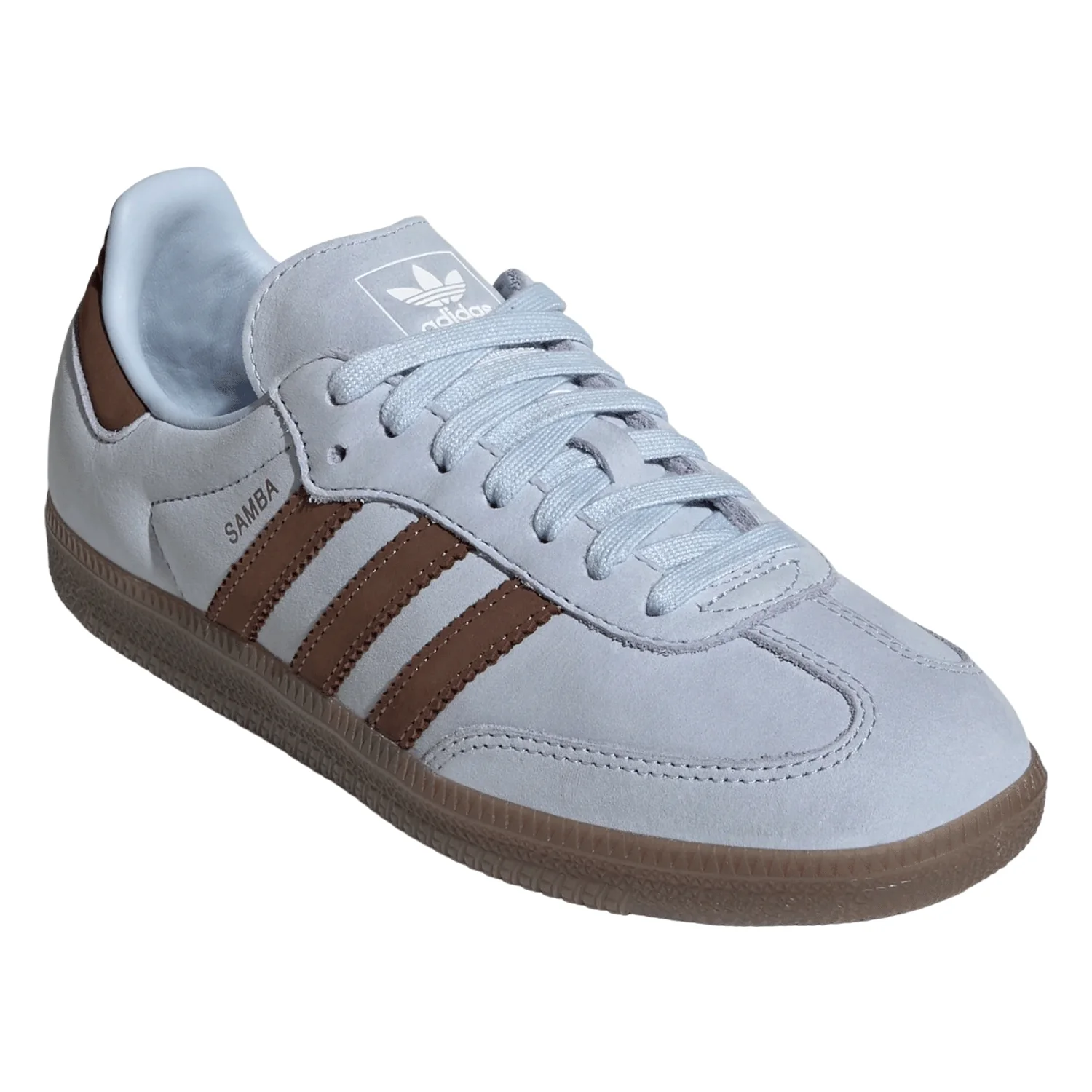 Adidas Women's Samba OG Shoe Crystal Sky / Earth Strata / Cloud White - Image 2