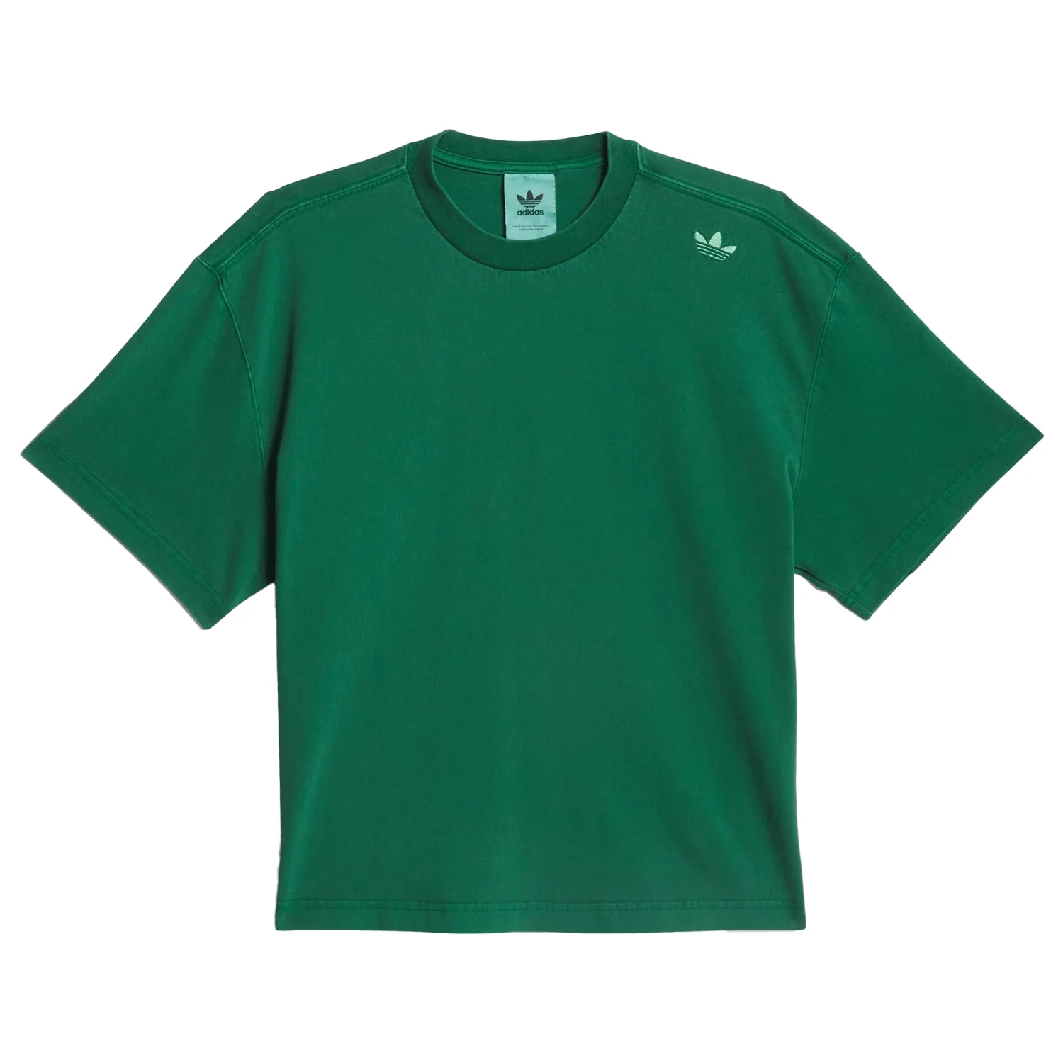 Adidas Women's Skate T Shirt Dark Green - Image 3