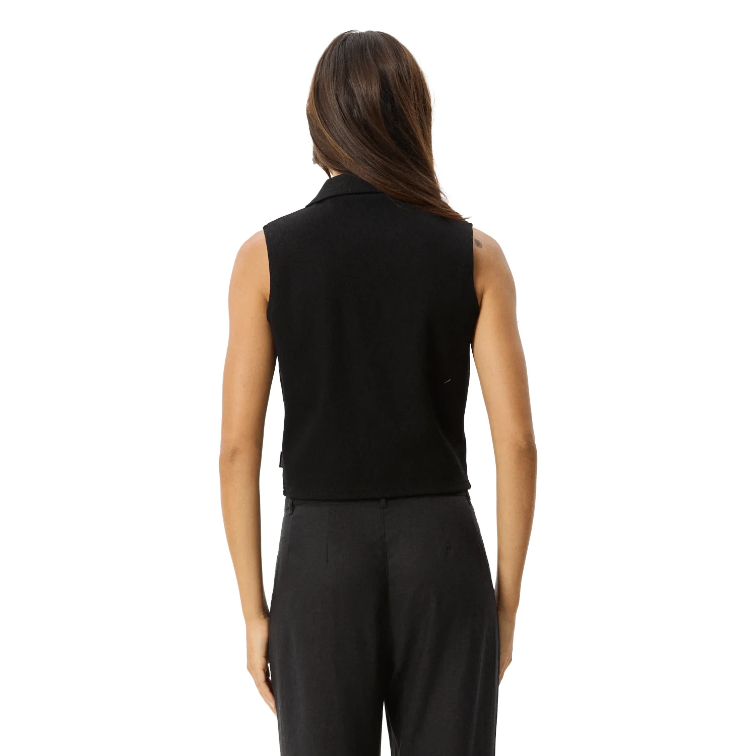 Afends Women's Eliza Rib Shirt Black - Image 3