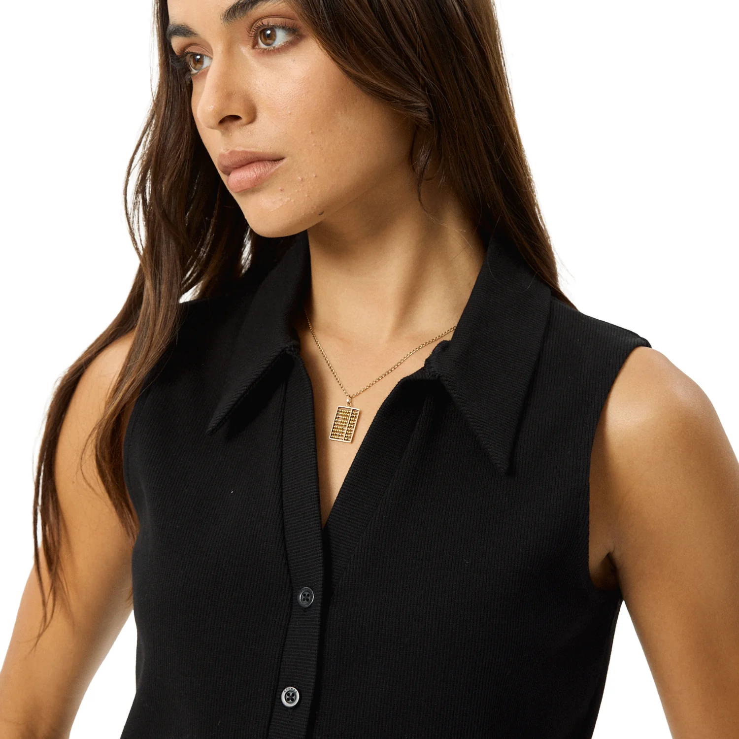 Afends Women's Eliza Rib Shirt Black - Image 4