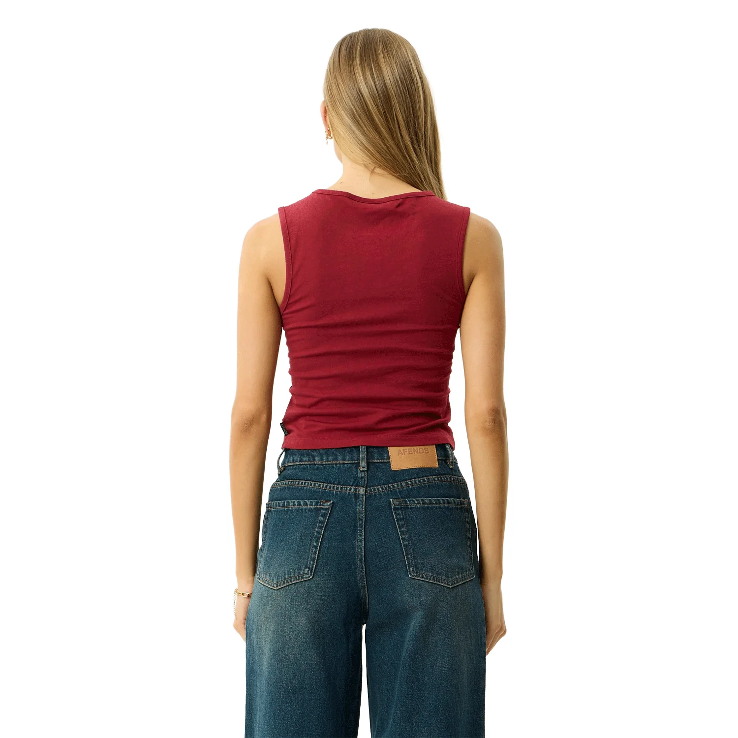 Afends Women's Garden Variety Tank Burgundy - Image 3