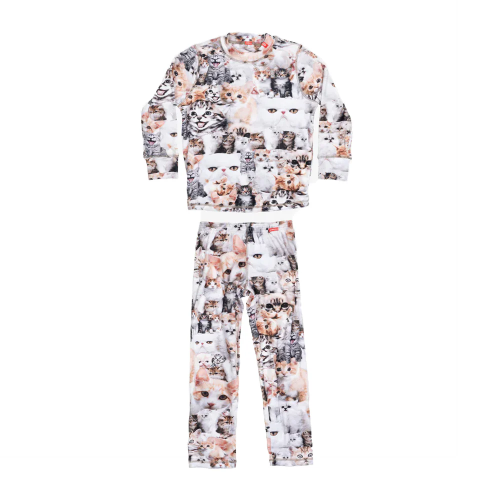 Airhole Kids Milk Fleece Thermal Set Meow - Image 2