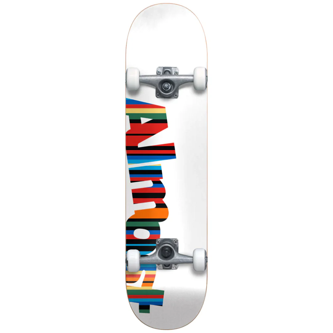 Almost Side Stripe FP Skate Complete White 7.75"