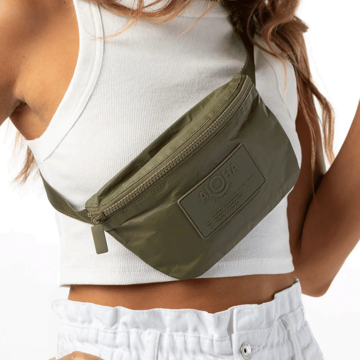 Aloha Monochrome Mini Hip Pack Olive - Image 3